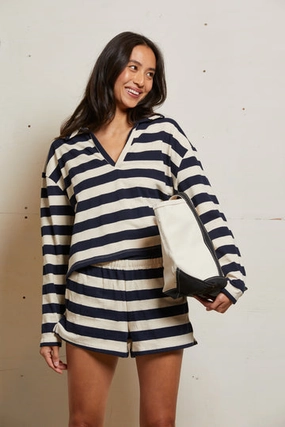 ALISON STRIPE TENESSE JERSEY Quick Release Buttons