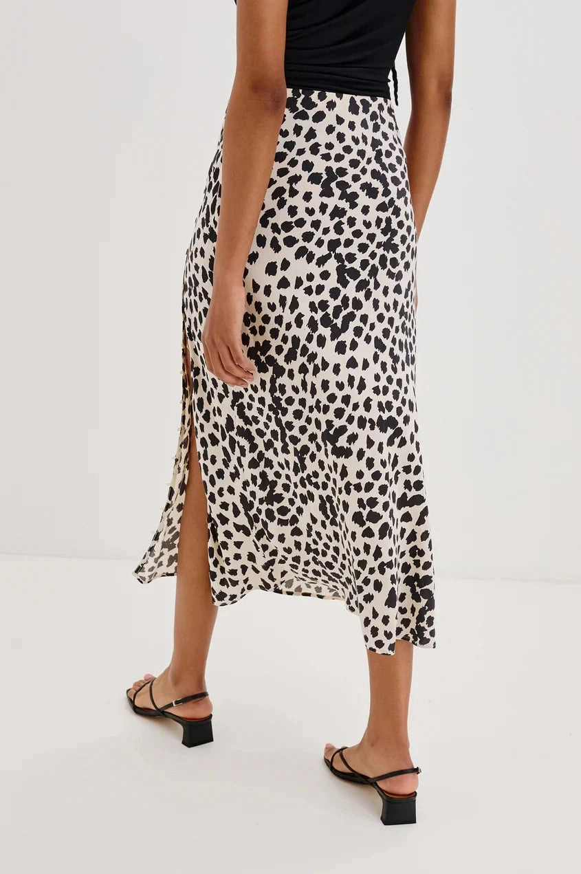 Hepburn Skirt Taupe Spotted Effortless Feel