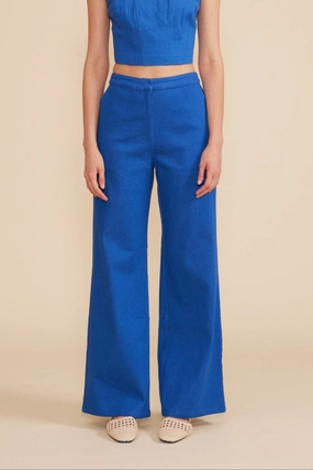 RENNA WIDE LEG BLUE PANTS Stay Flexible