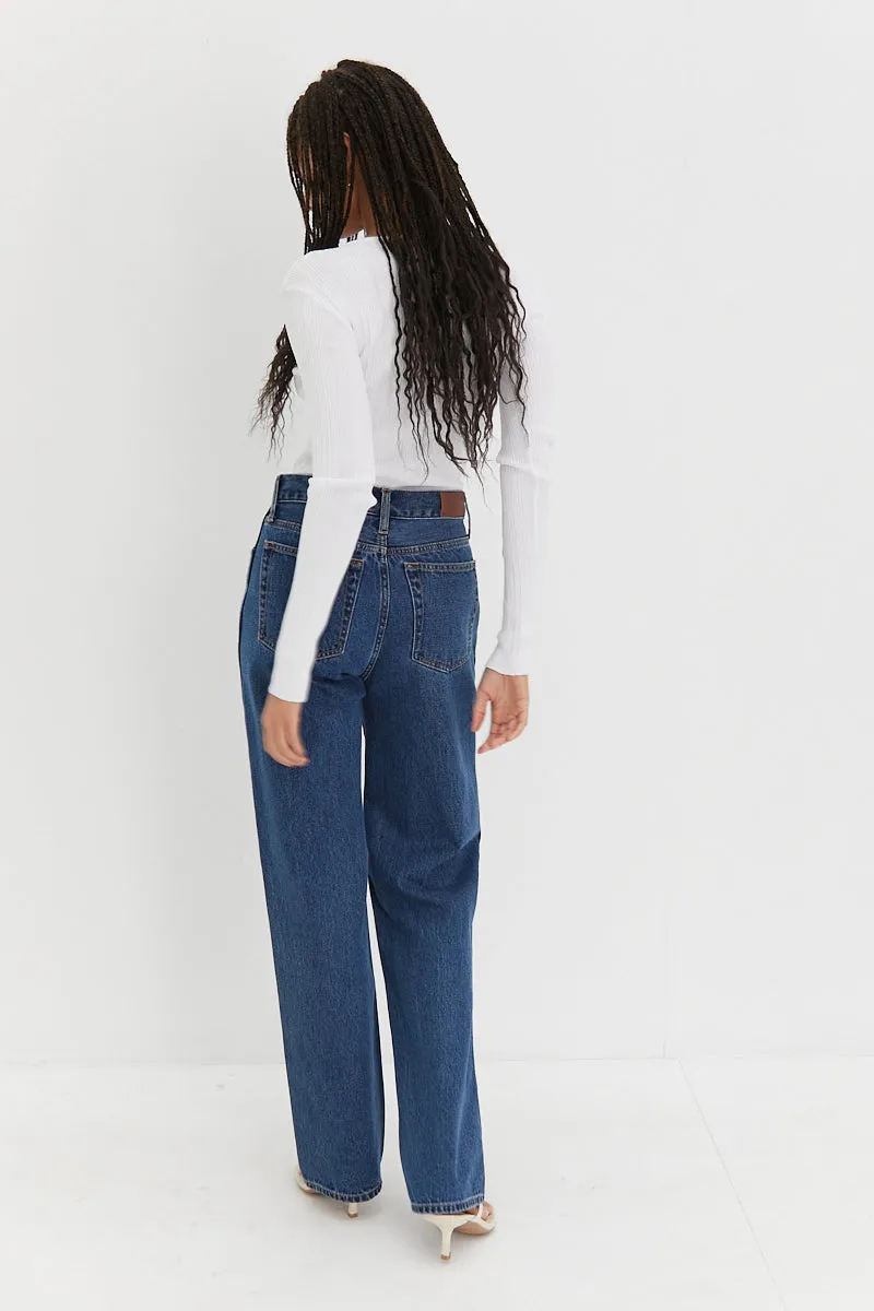 Ribbed Bodysuit - White