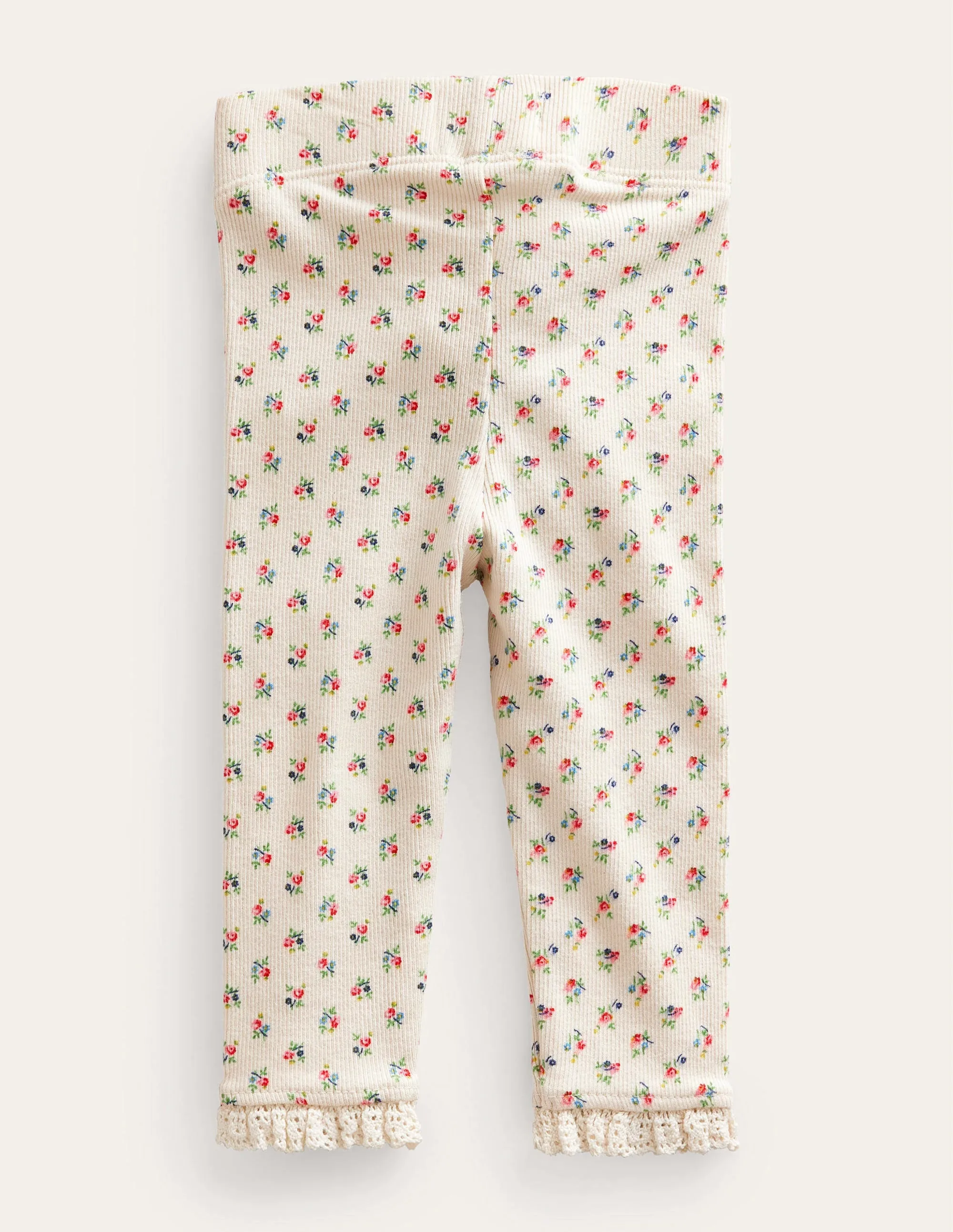 Ribbed Lace Leggings-Vanilla Pod Micro Bud
