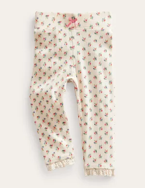 Ribbed Lace Leggings-Vanilla Pod Micro Bud