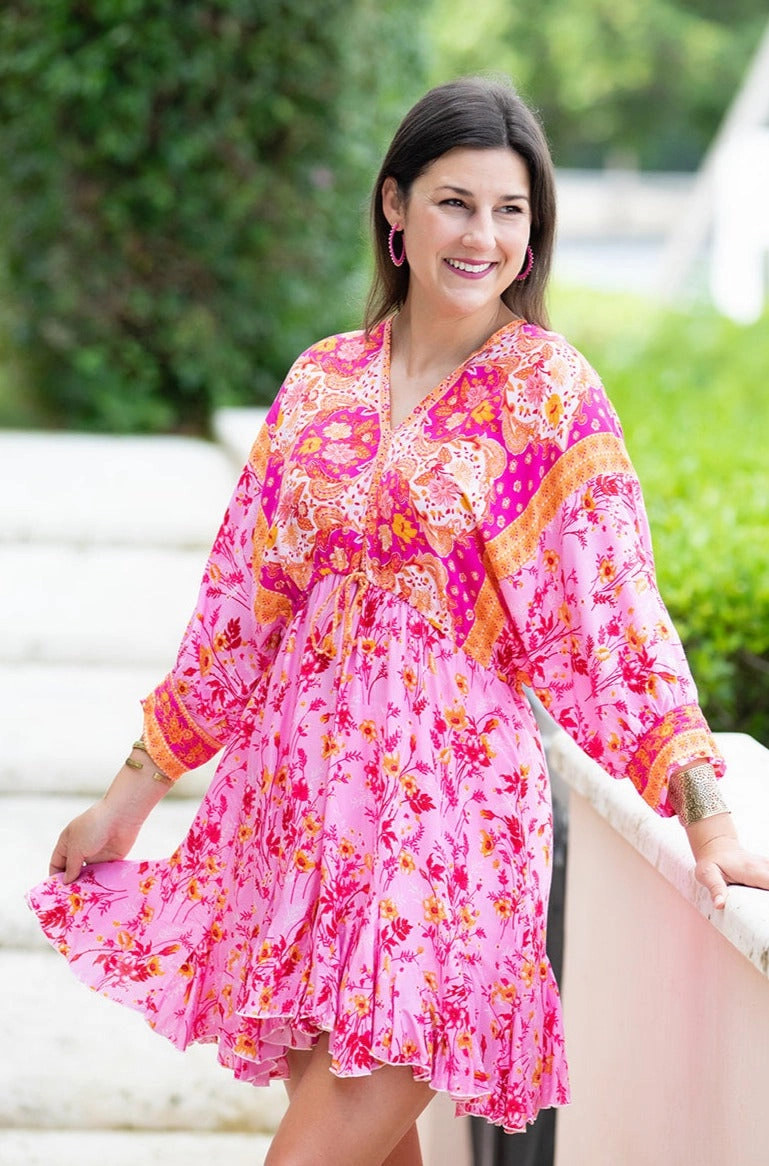 Breathable wear Paloma Dress / Hot Pink