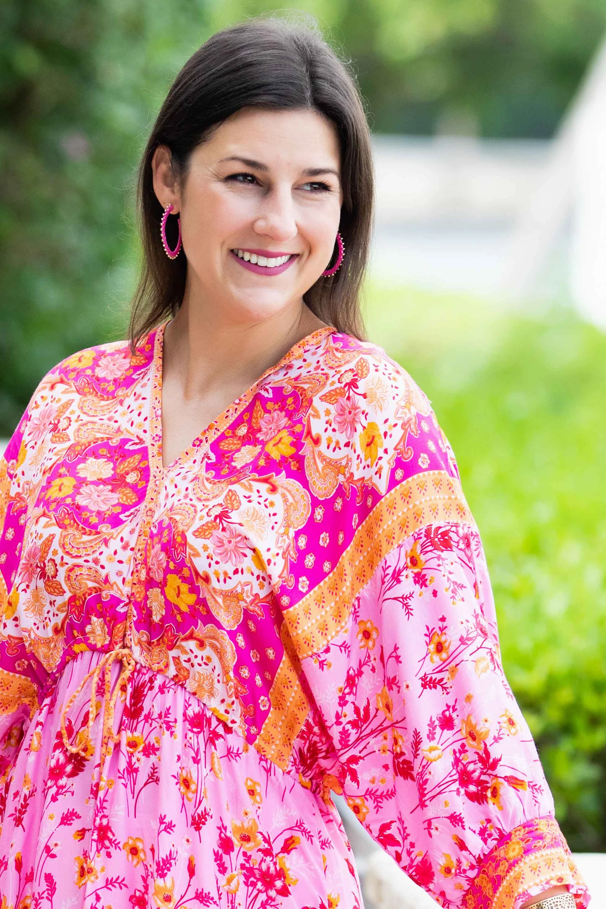 Paloma Dress / Hot Pink Smooth Detail