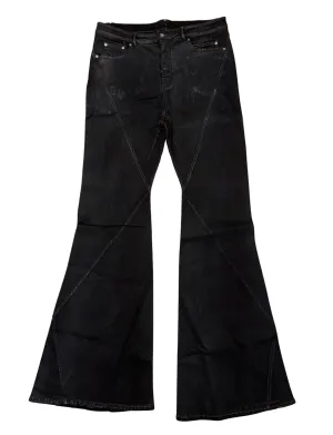 Rick Owens DRKSHDW 'Bias' Black Bootcut Jeans