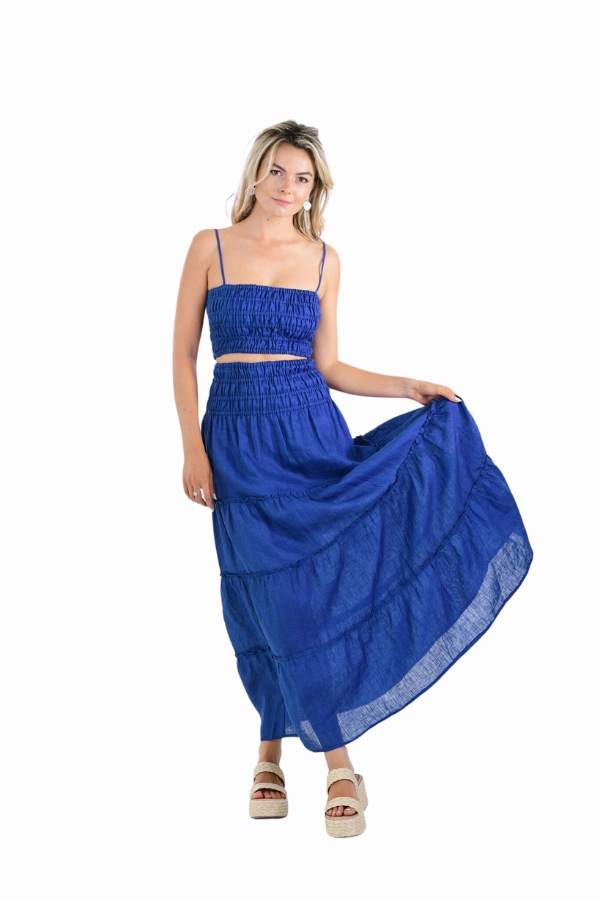 Opaque finish Relaxed Vibes Rio Set Skirt / Indigo
