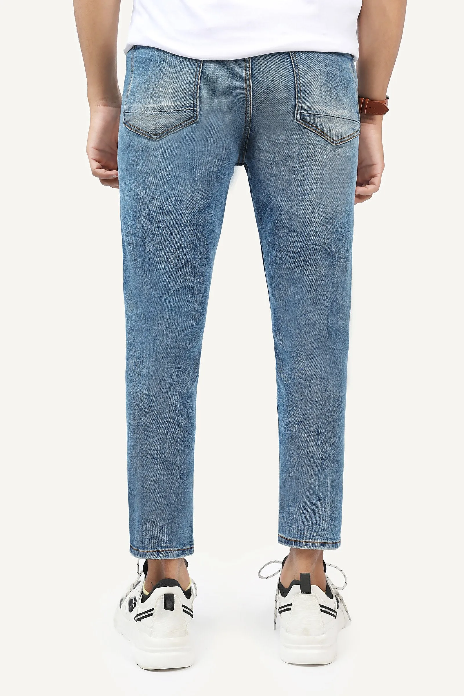 Ripped Denim Slim Fit Jeans