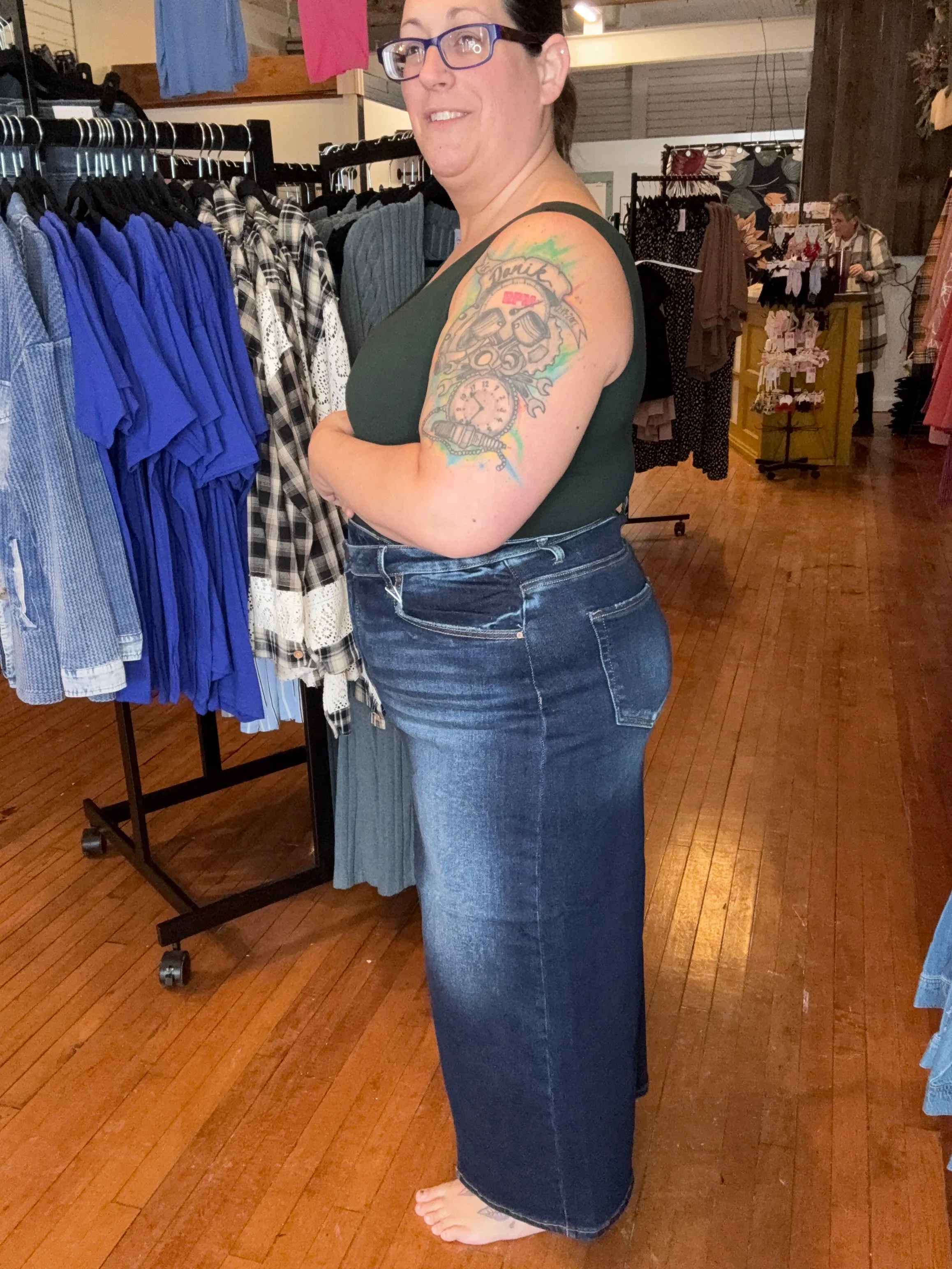 RISEN- WHINNIE DENIM SKIRT