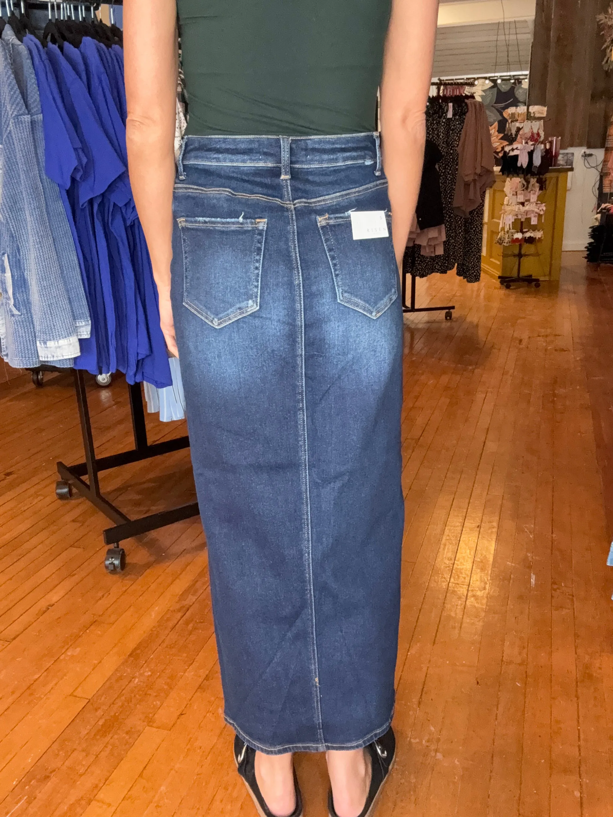 RISEN- WHINNIE DENIM SKIRT