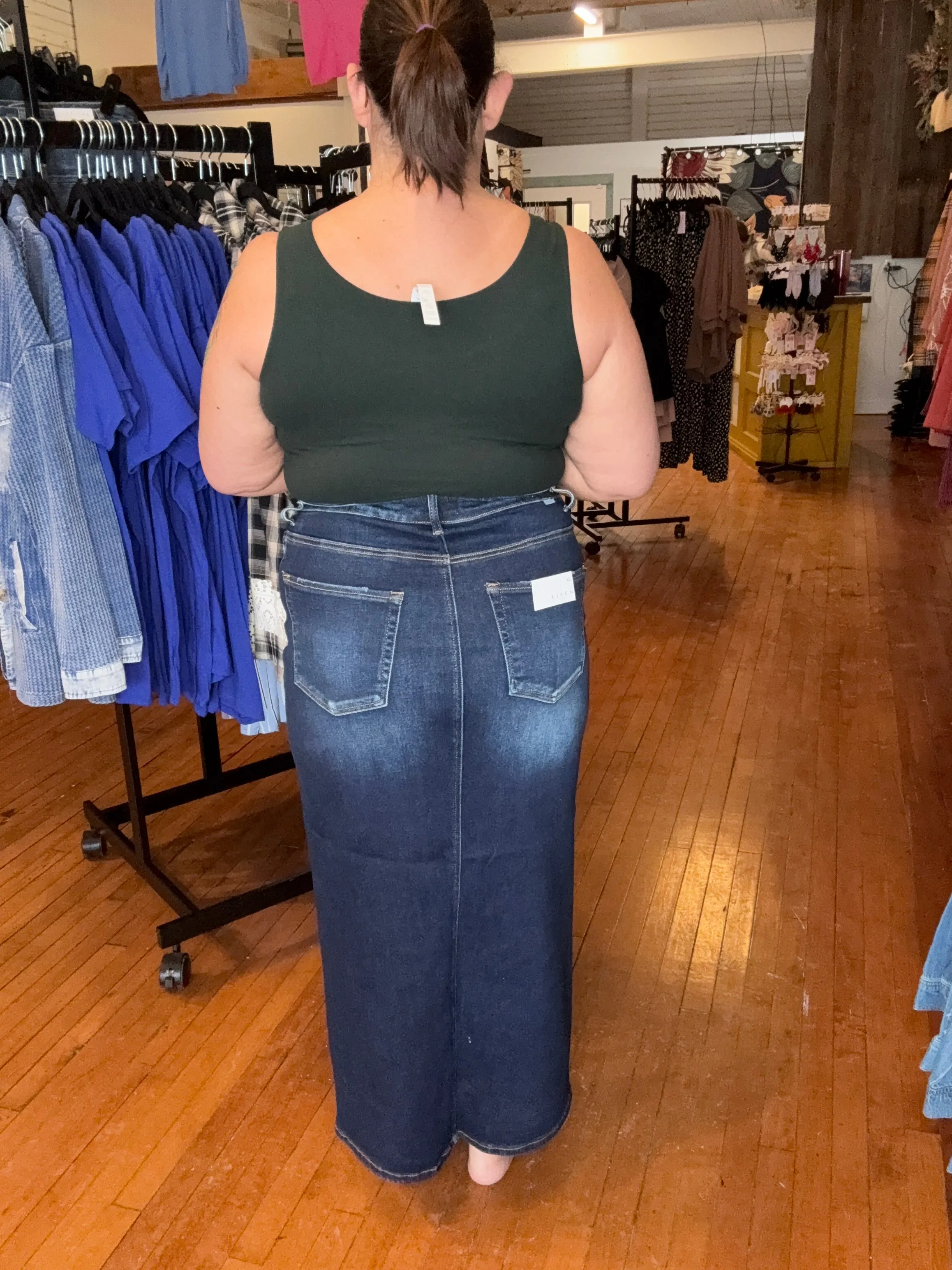 RISEN- WHINNIE DENIM SKIRT