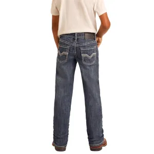 Rock & Roll Boy's Med Vintage Embroidered Revolver Jeans