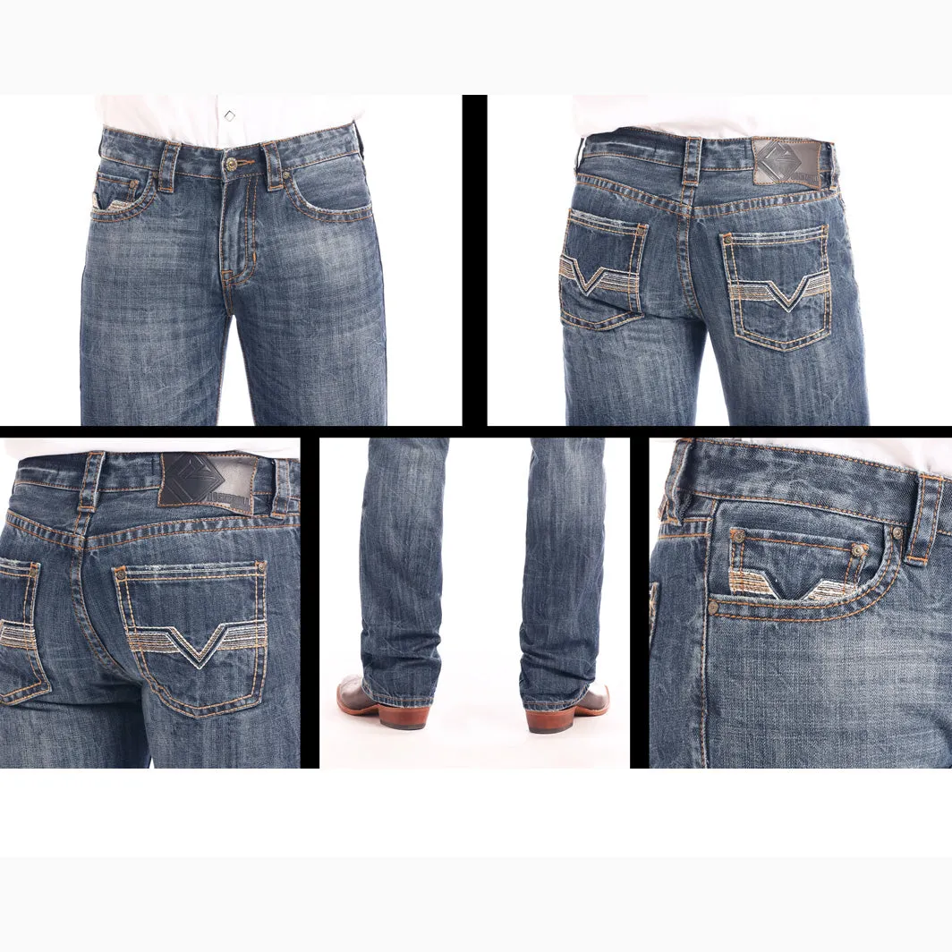 Rock & Roll Cowboy Men's Medium Pistol Straight Leg Jean