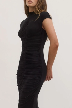 Rosalie Midi Dress Shadow Relaxed and stylish Work Comfort