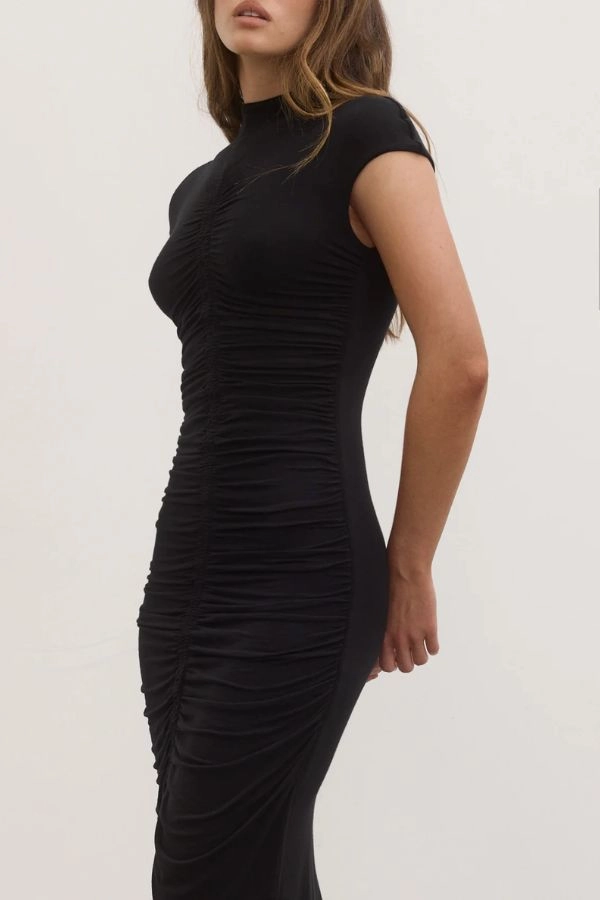 Rosalie Midi Dress Shadow Relaxed and stylish Work Comfort