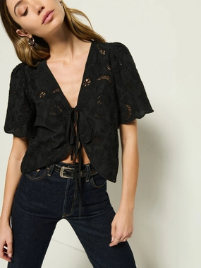 ROSALYN TIE FRONT TOP Stylish Tank Noise Reducing Fabric Treatment