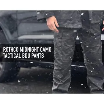 Rothco Midnight Camo Tactical BDU Pants / Midnight Black Camo