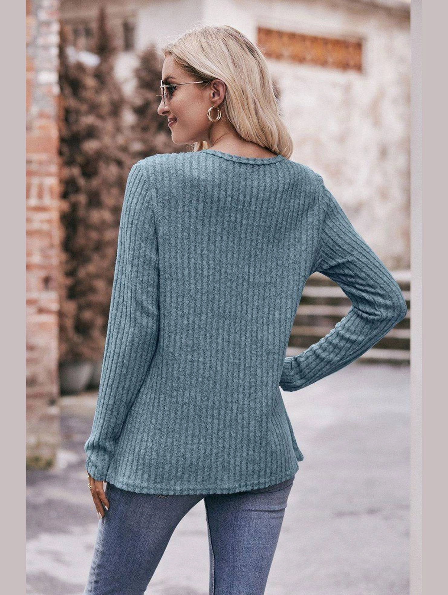 UltravioletProtectionFabric Eco friendly materials ROUND NECK BUTTON FITTING CORDUROY PULLOVER