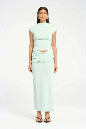 Royce Maxi Dress Aqua Artistic Shape Smart And Comfortable