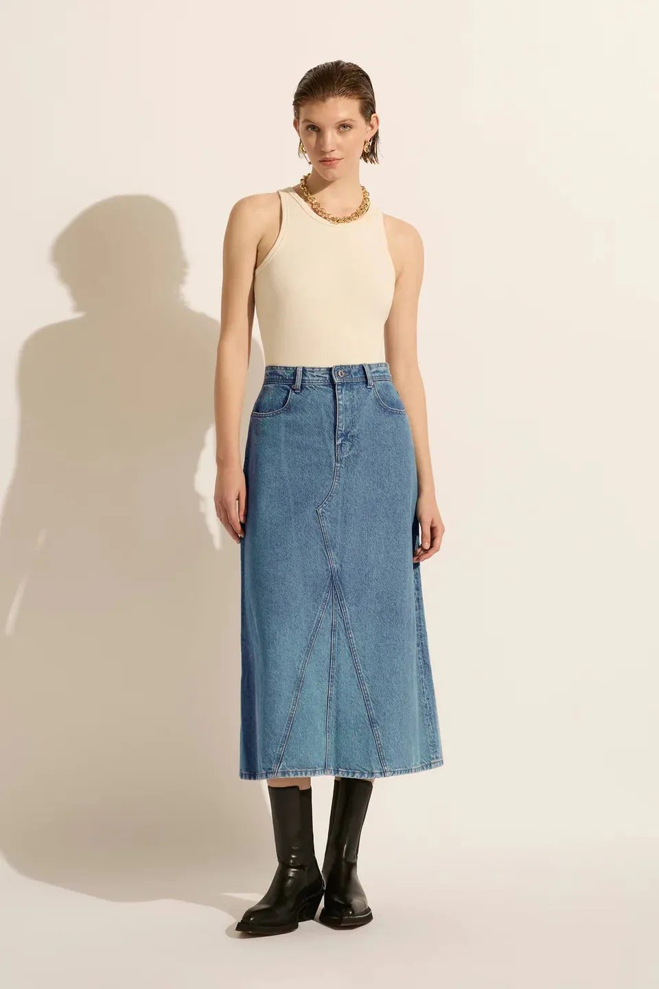Ruby Denim Maxi Skirt _SALE