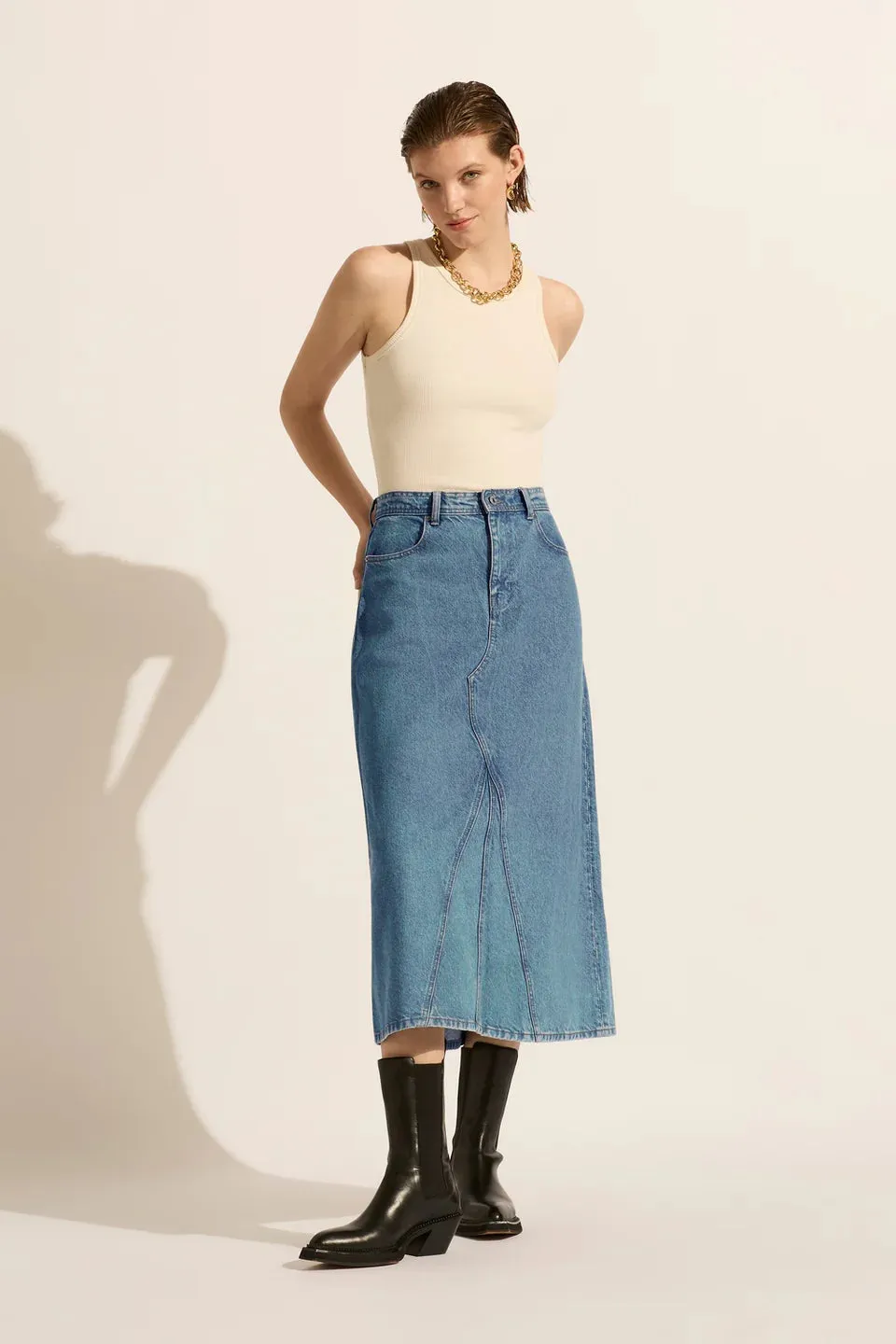 Ruby Denim Maxi Skirt _SALE