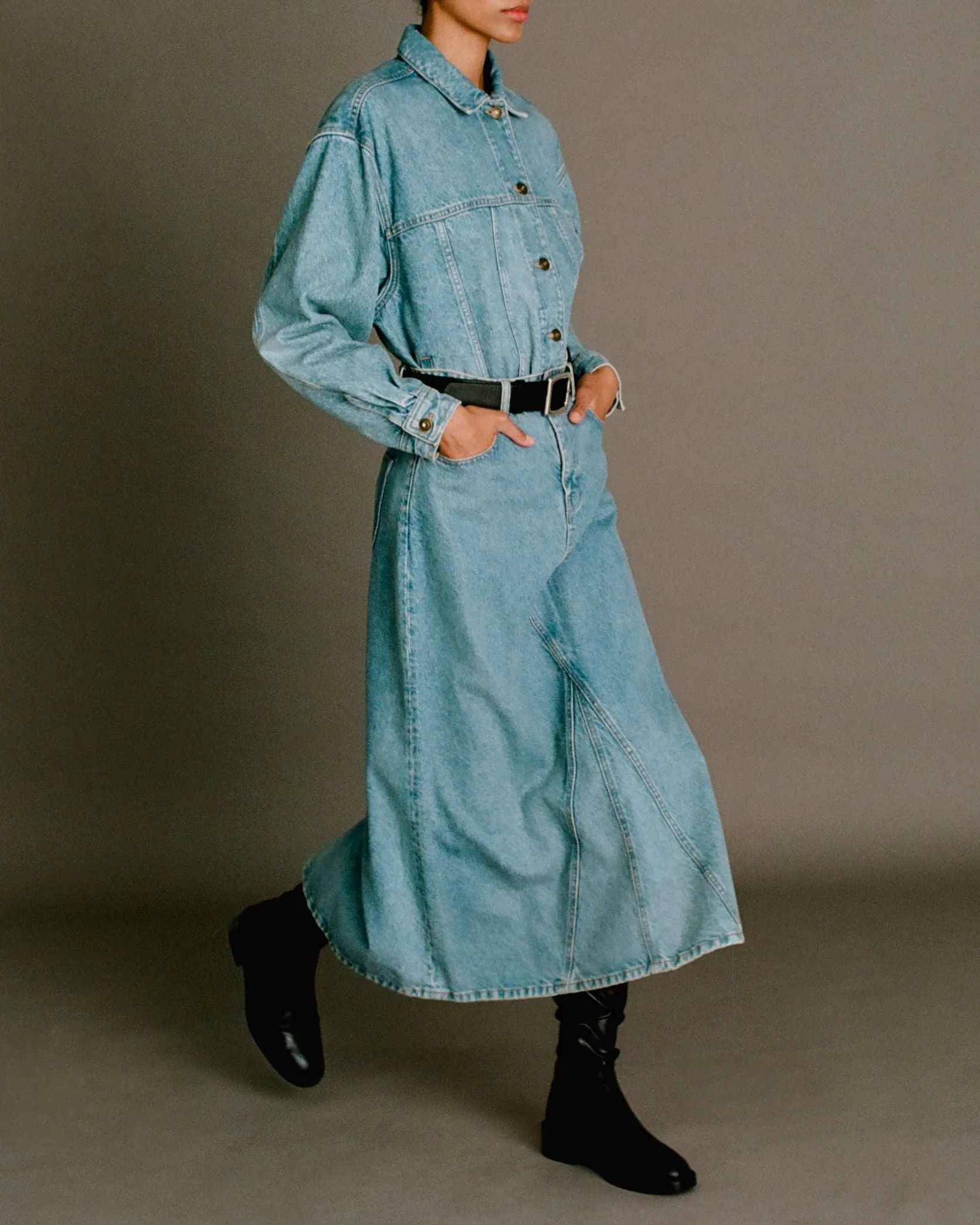 Ruby Denim Maxi Skirt _SALE