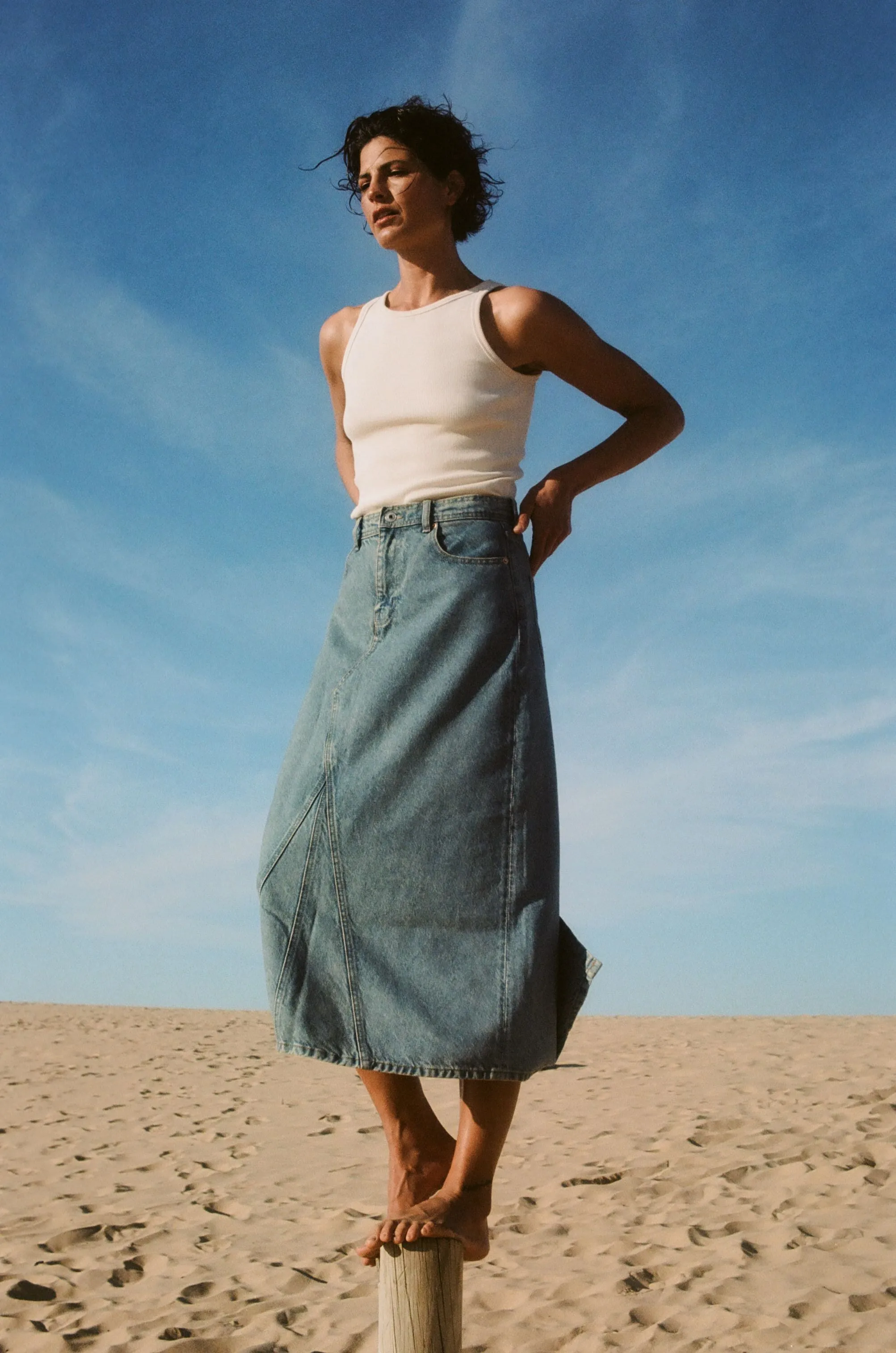 Ruby Denim Maxi Skirt _SALE