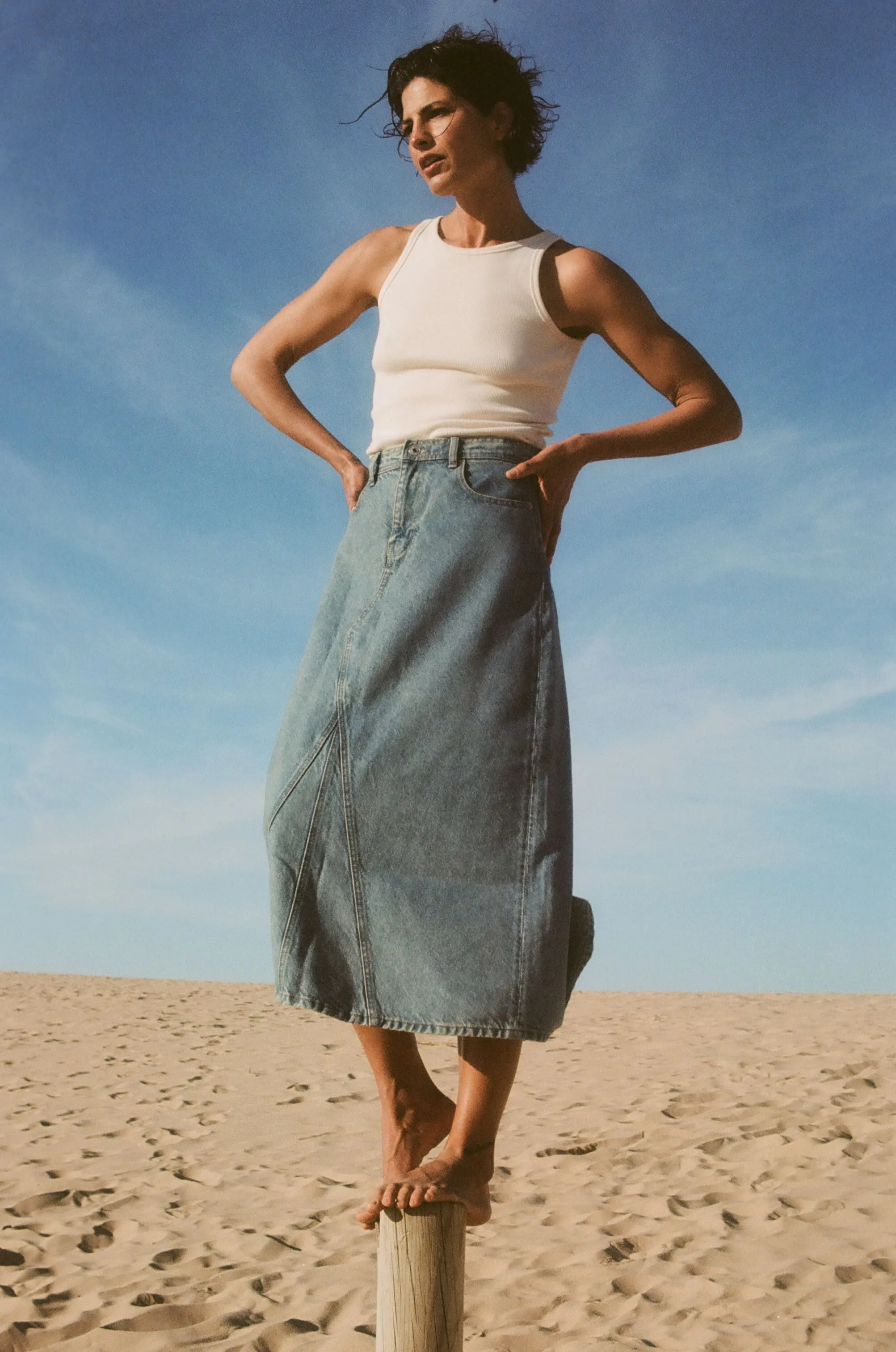 Ruby Denim Maxi Skirt _SALE