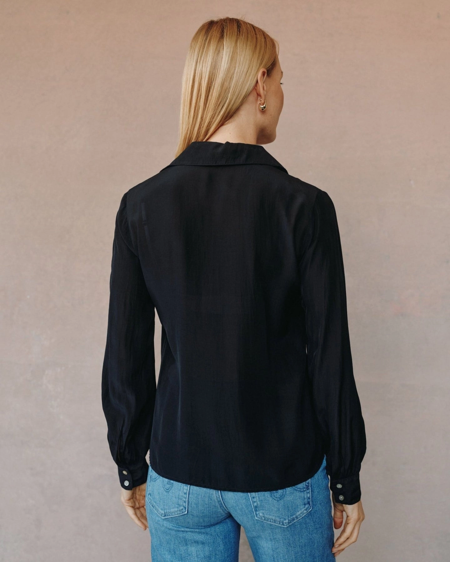 RUFFLE FRONT SHIRT Long Sleeve Shirt