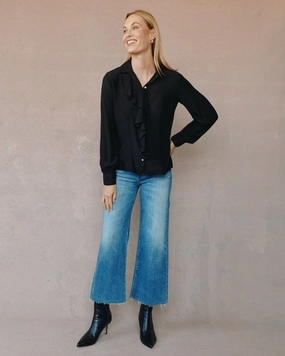RUFFLE FRONT SHIRT Reinforced Seam Technique DoubleStitchedSeams