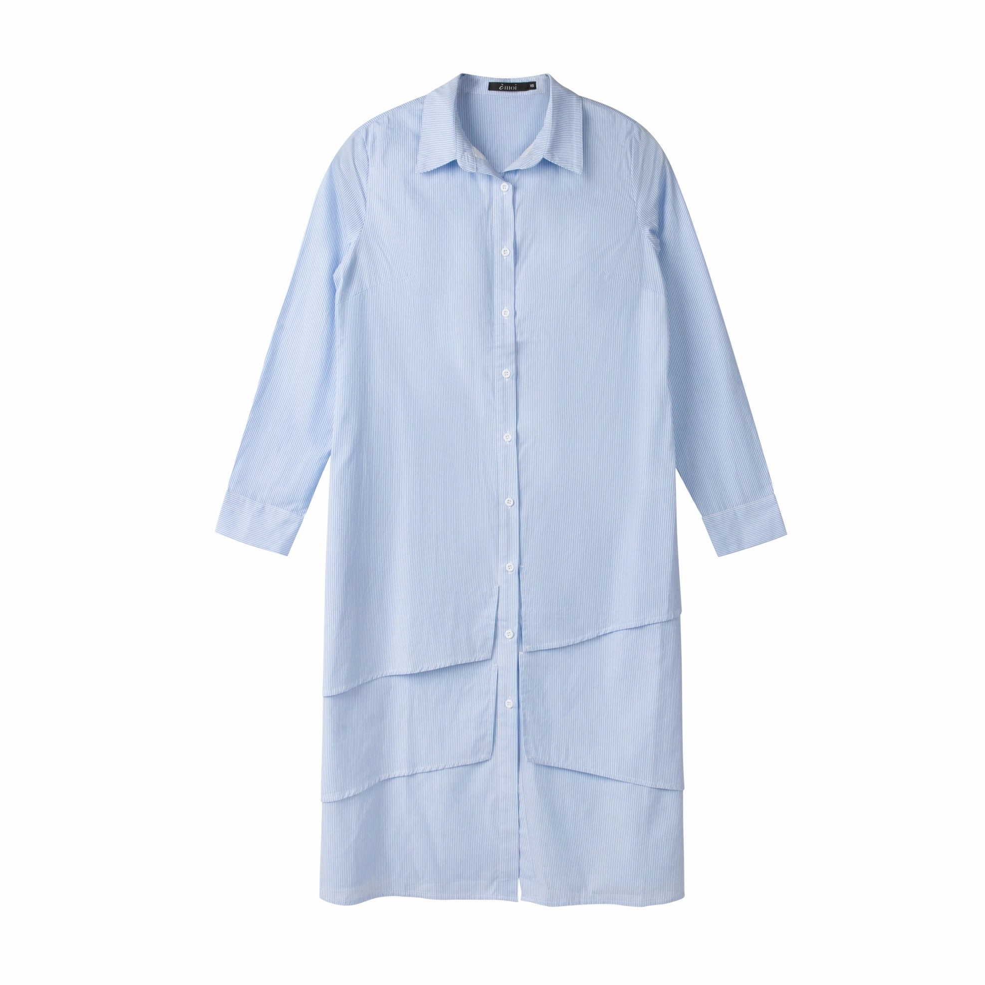 Ruffle shirt dress [Final Sale] High Neck Event Safe