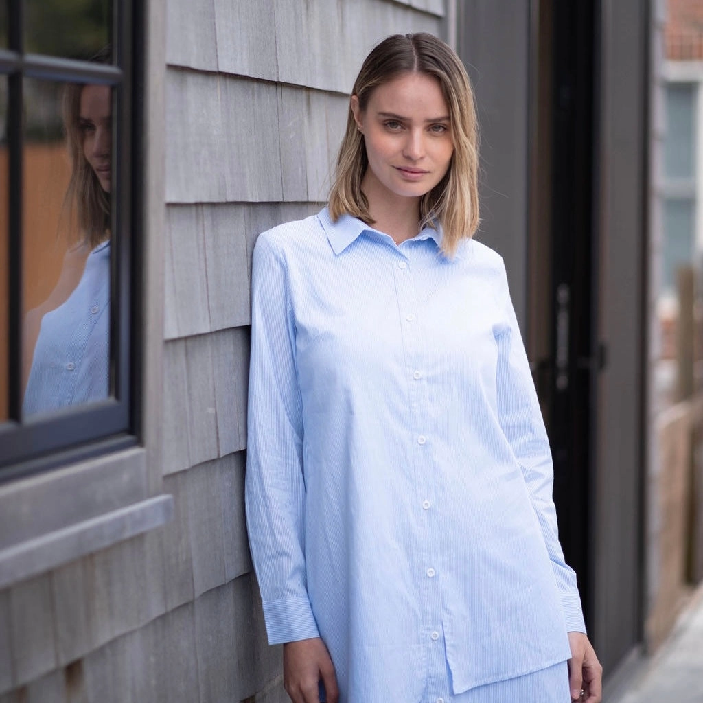 Smart Edge Ruffle shirt dress [Final Sale]