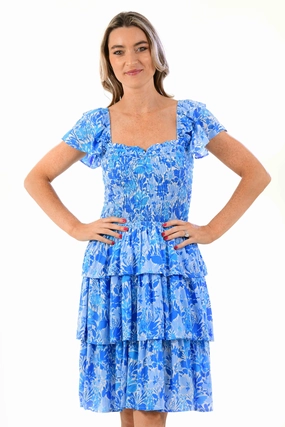 Classic sheath dress Emily Dress / Cyan Blue