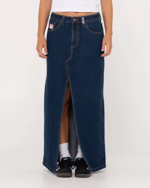 Rusty Celeste Low Rise Denim Maxi Skirt