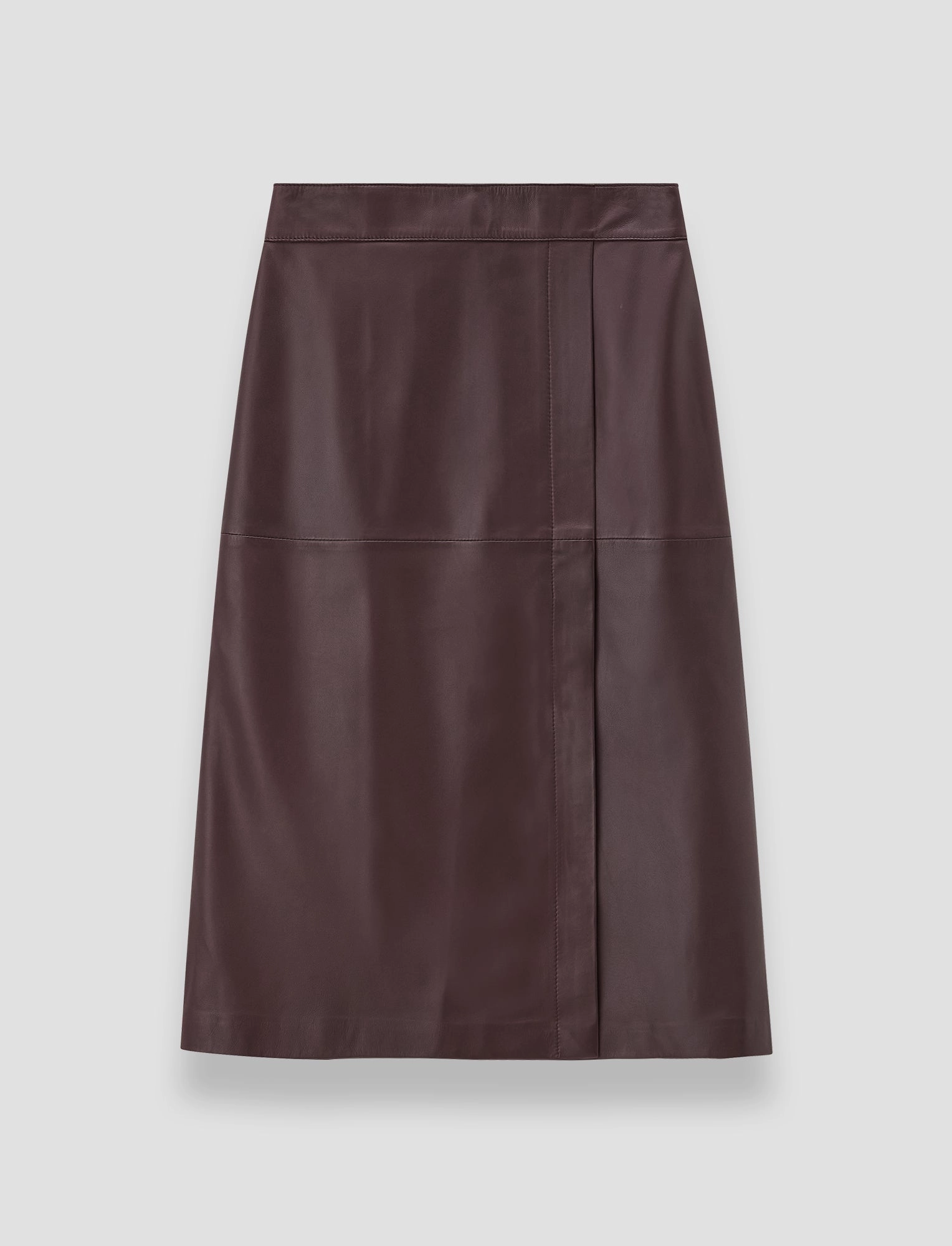 Corduroy texture Soft Layers S??vres Nappa Leather Skirt
