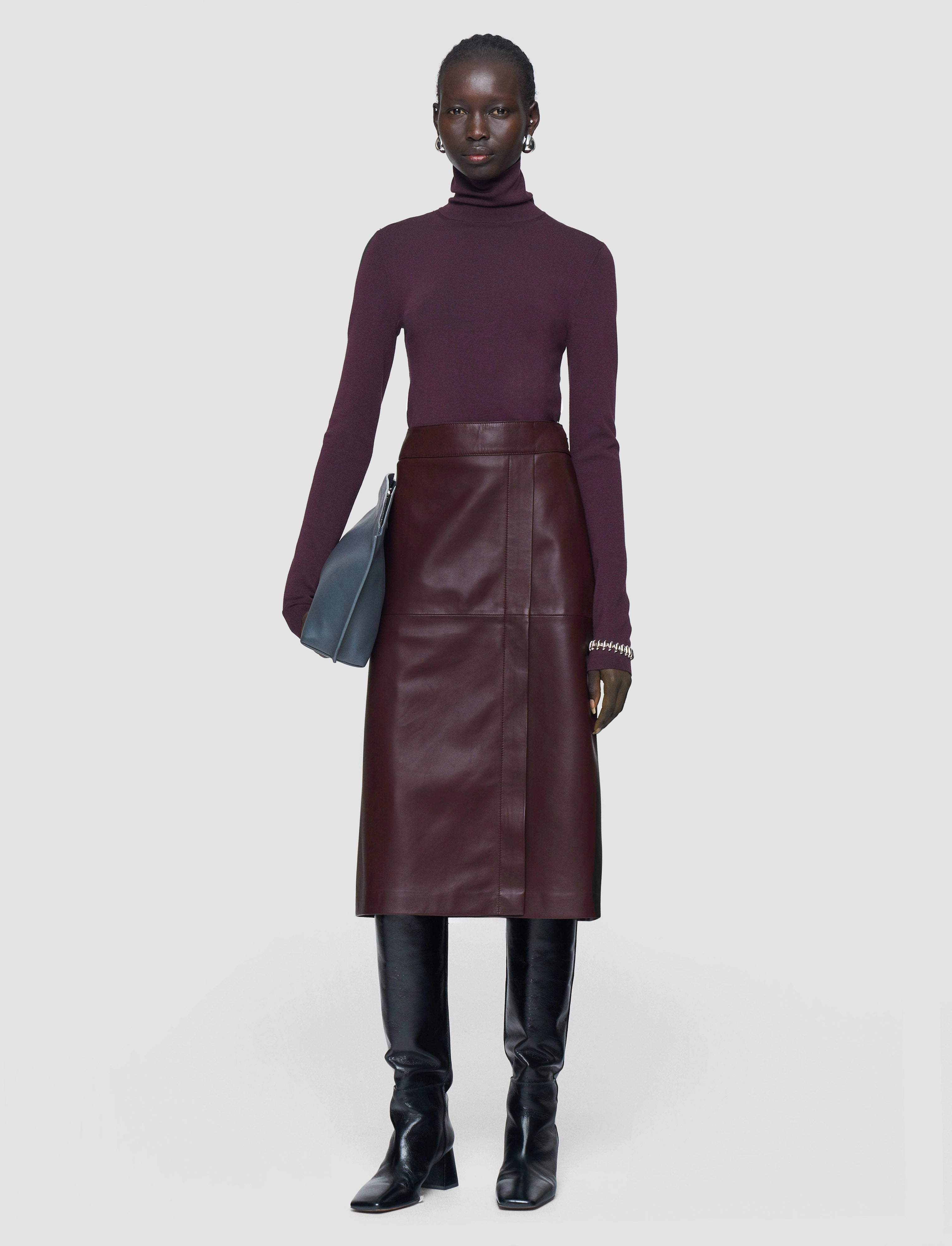 S??vres Nappa Leather Skirt Performance Wear Trendy Outfit