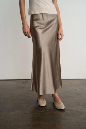 Statement Fashion SABRINA SATIN LONG SKIRT