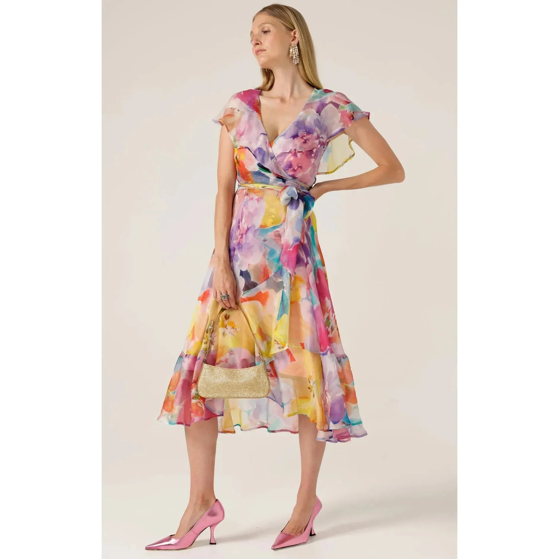 Sacha Drake Pajaritos Wrap Dress (Multi Flo)