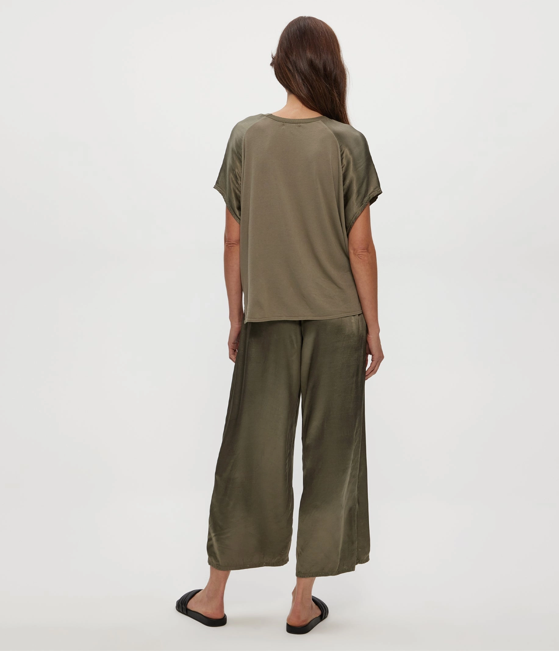 SACHA CROPPED SATIN PANT Stretch Fit Wear