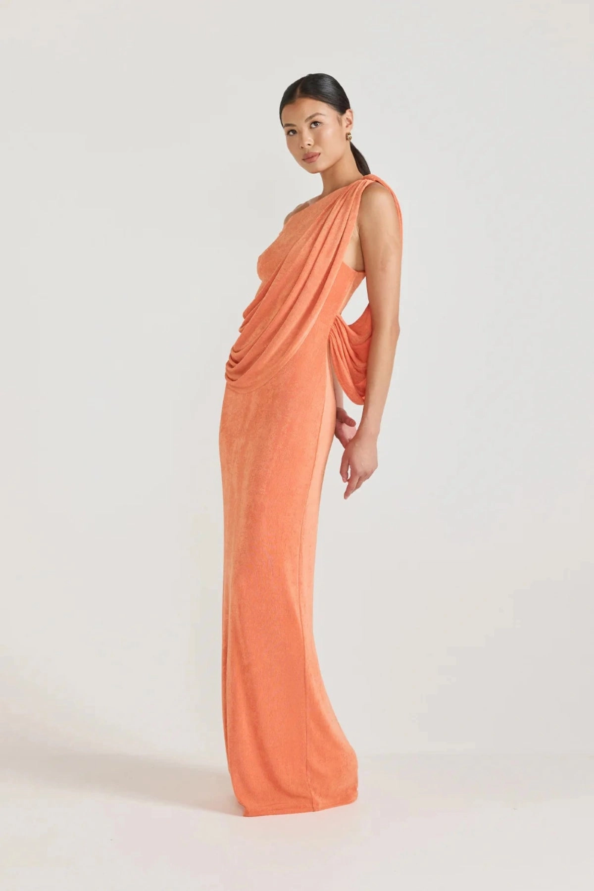 Caliste Dress Apricot Luxury Feel