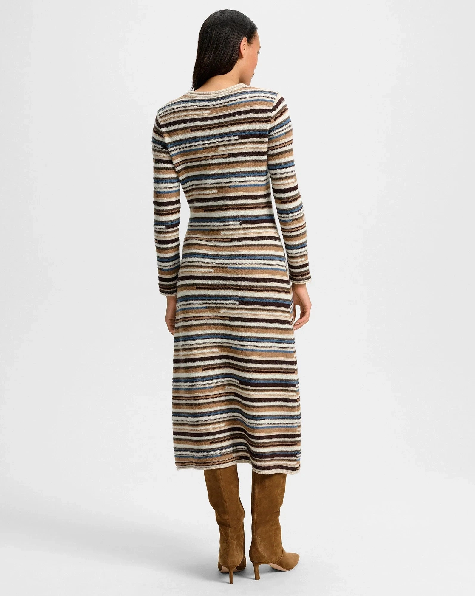 Smart And Comfortable Sanders Knit Maxi Dress Dark Acorn Multi