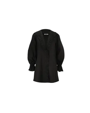 SANDLER LONG SLEEVE MINI DRESS BLACK