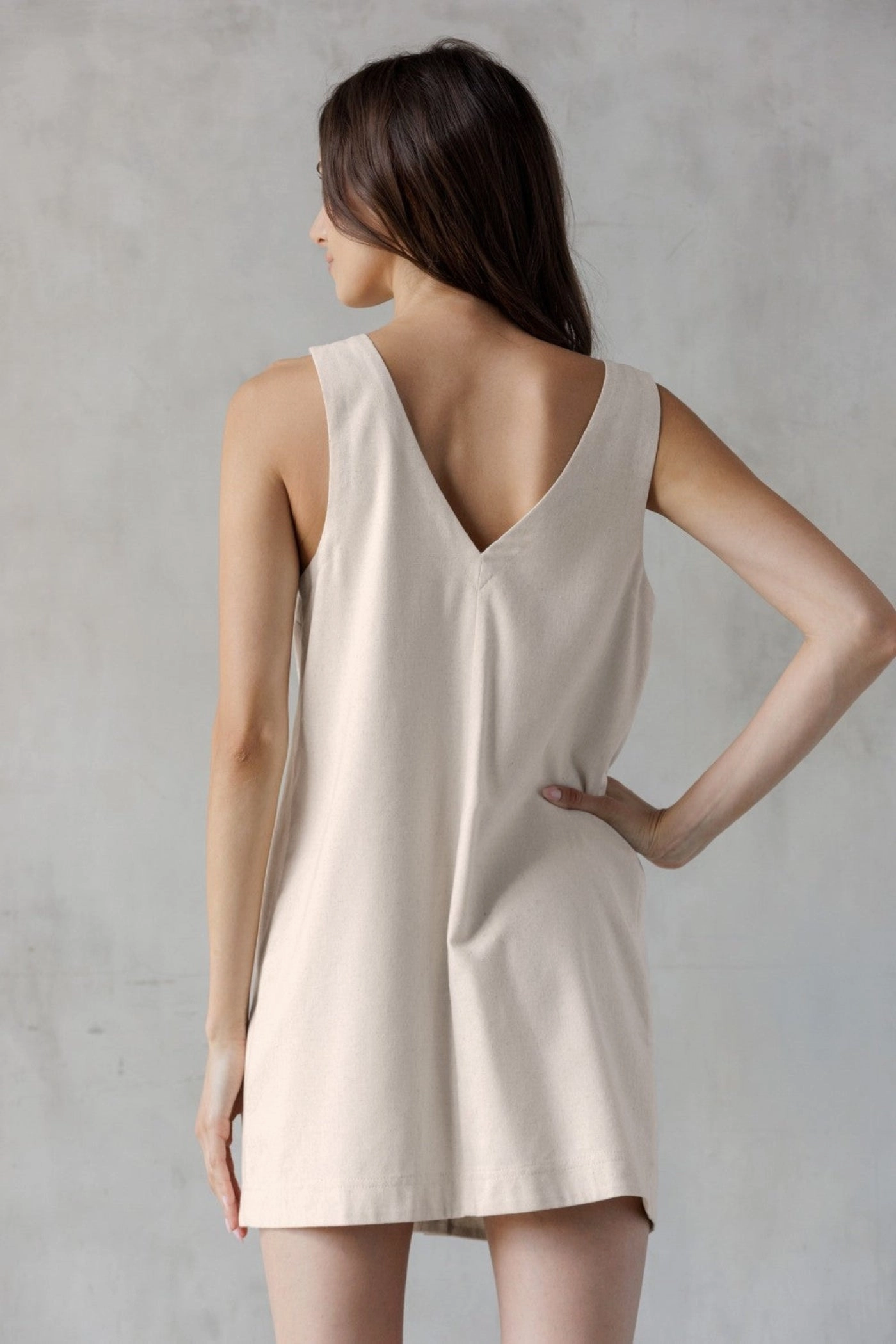 SANDY BUTTON FRONT UTILITY MINI DRESS Minimal Comfort