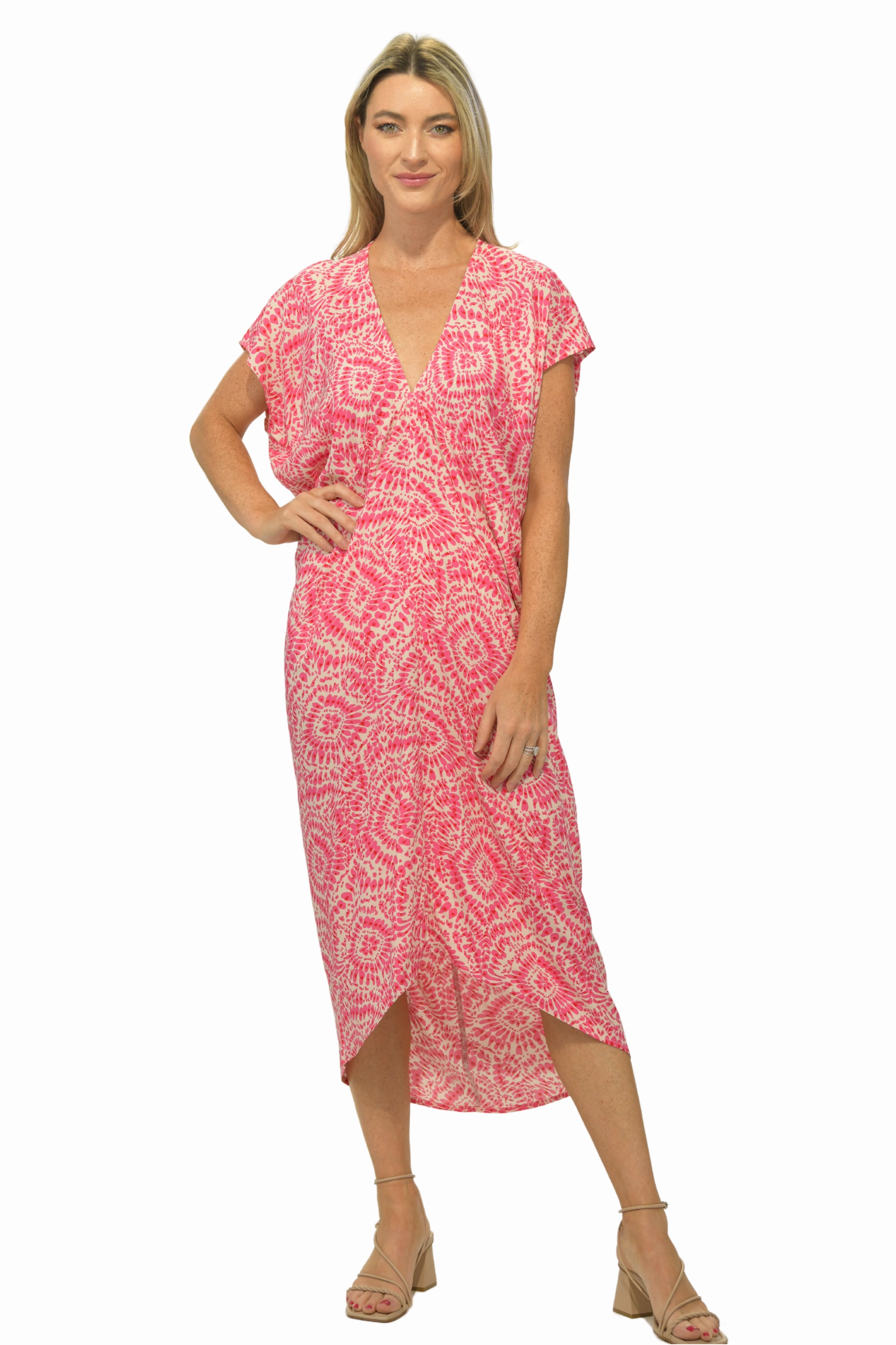 Brunch Tone Santorini Kaftan / Cherry Fuchsia