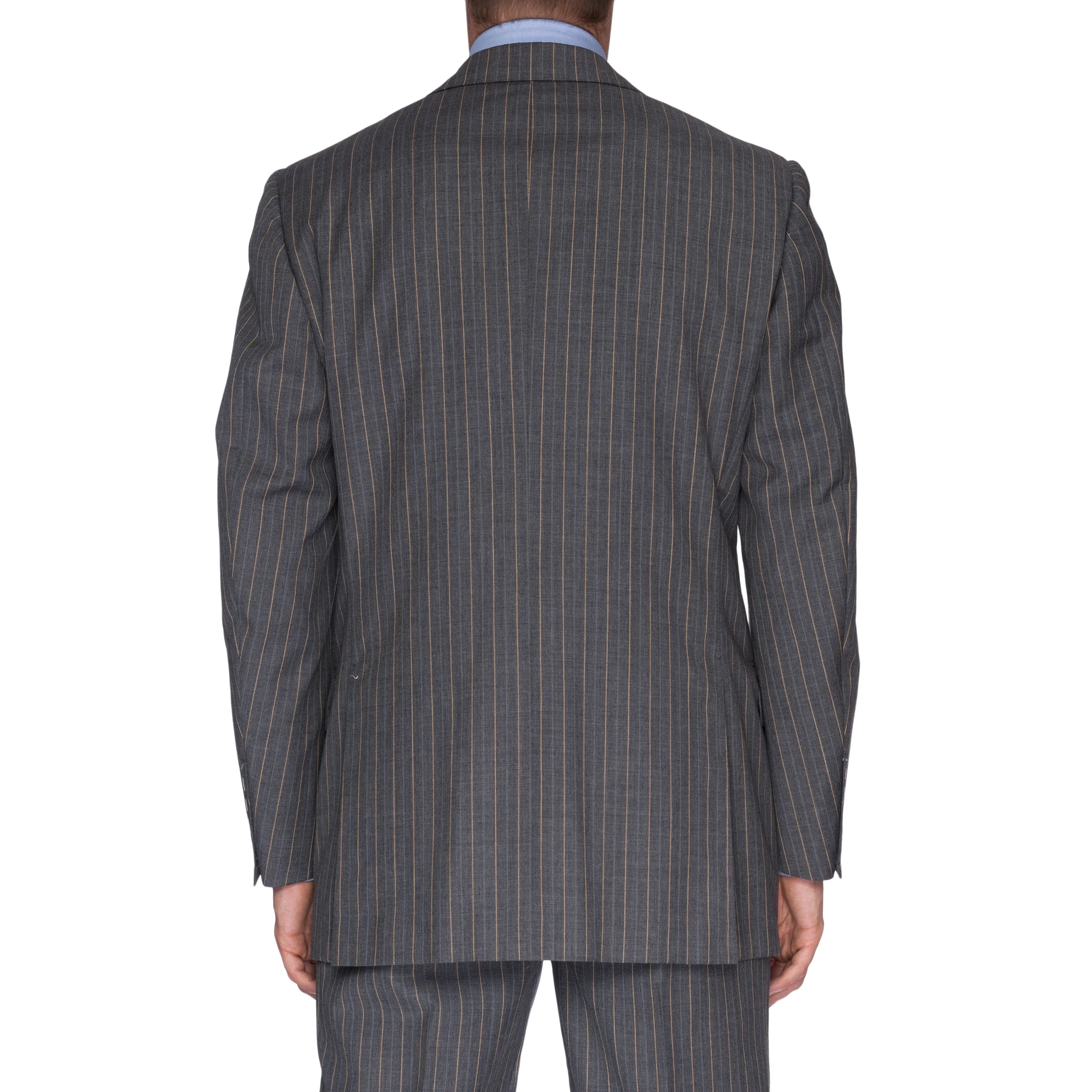 SARTORIA CASTANGIA Gray Striped Wool Business Suit EU 52 NEW US 42
