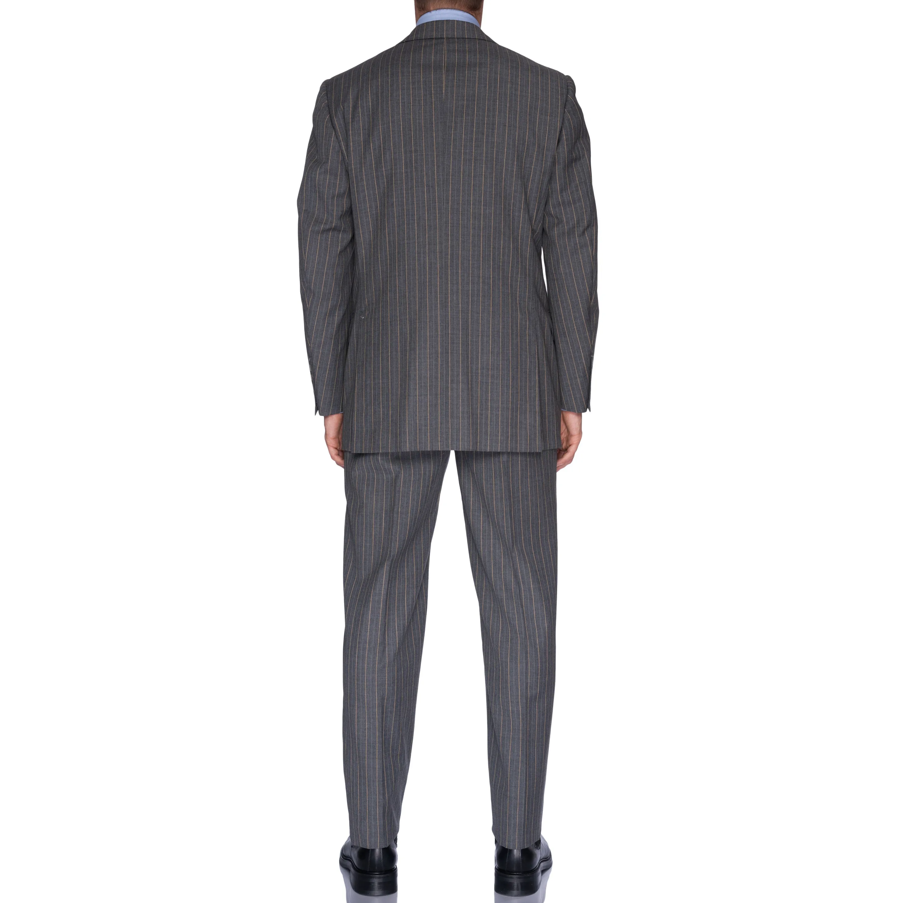 SARTORIA CASTANGIA Gray Striped Wool Business Suit EU 52 NEW US 42