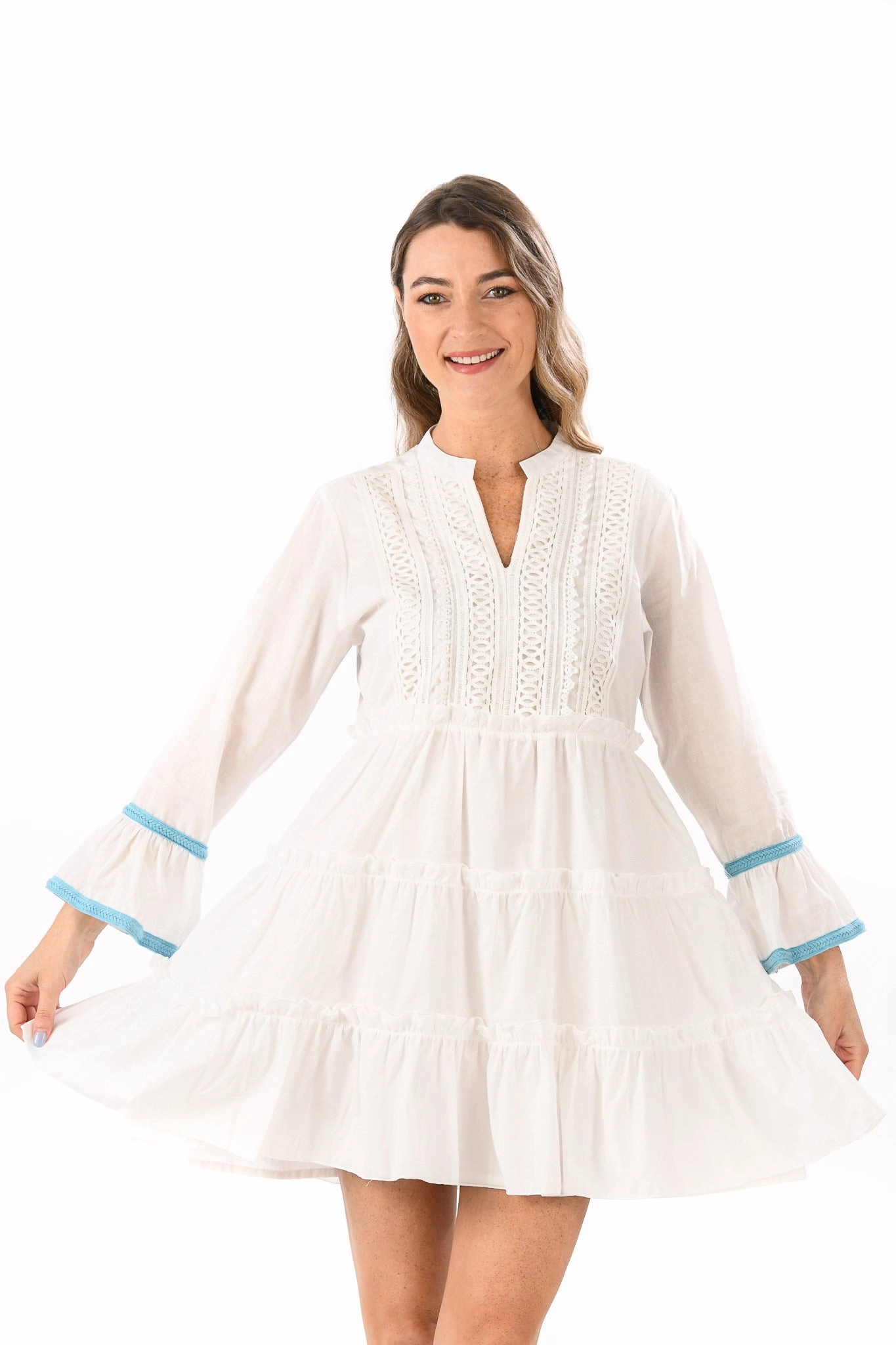 Belle Dress / White Nature Inspired Work Fit