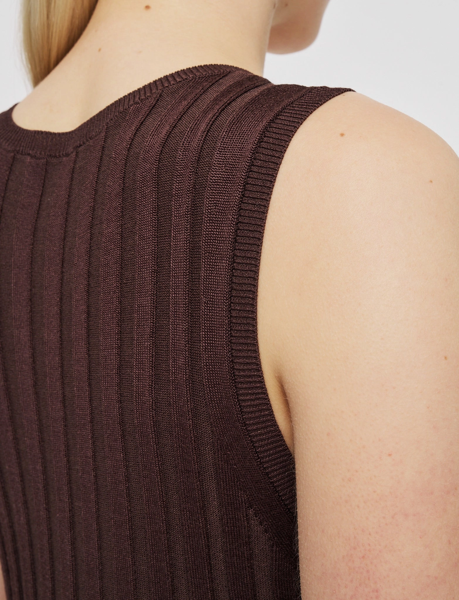 Satiny Rib Knit Dress Soft Shape