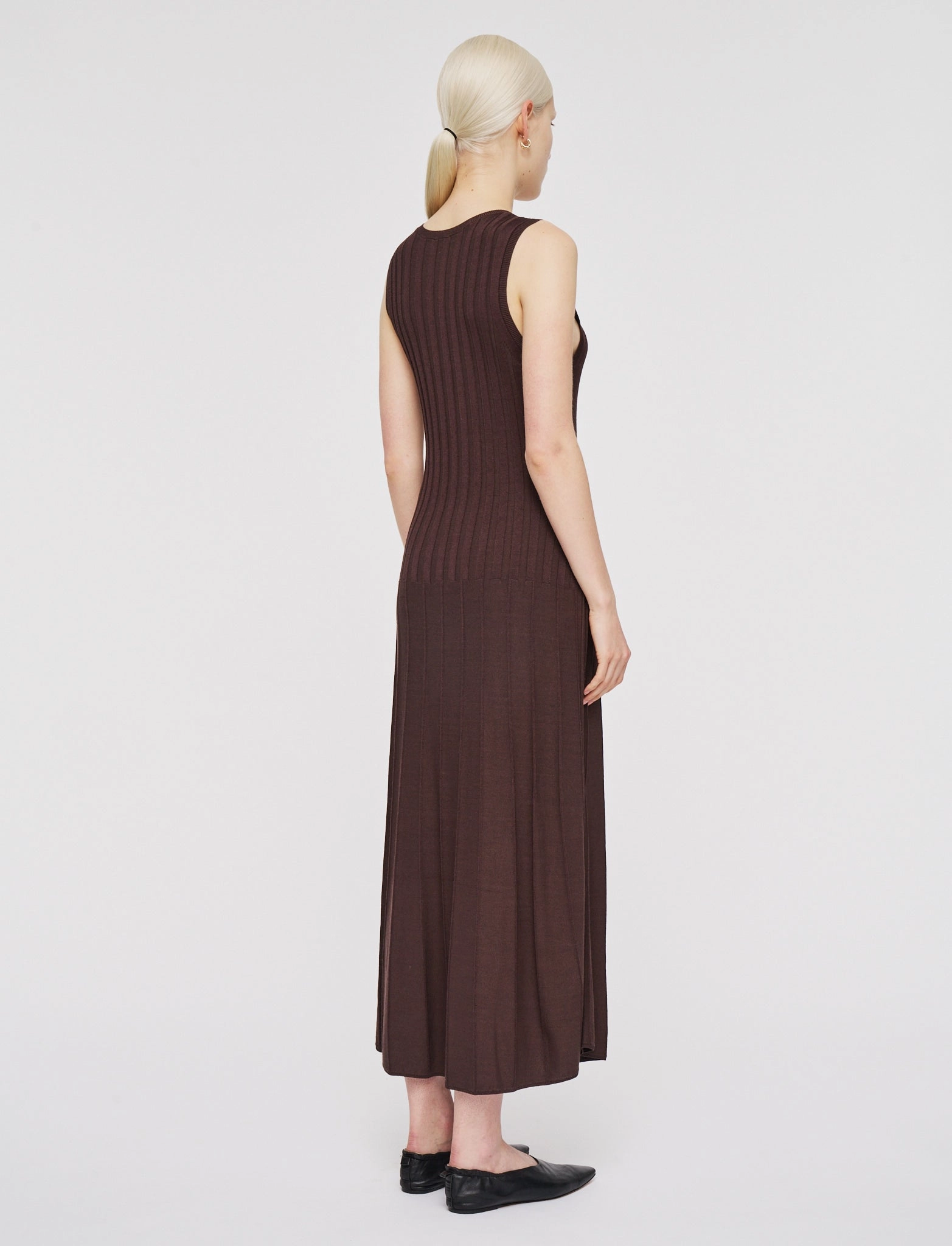 Timeless Beauty Satiny Rib Knit Dress