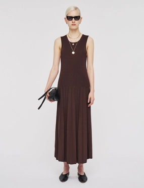 Warranty-Included Perfectly Tailored Satiny Rib Knit Dress