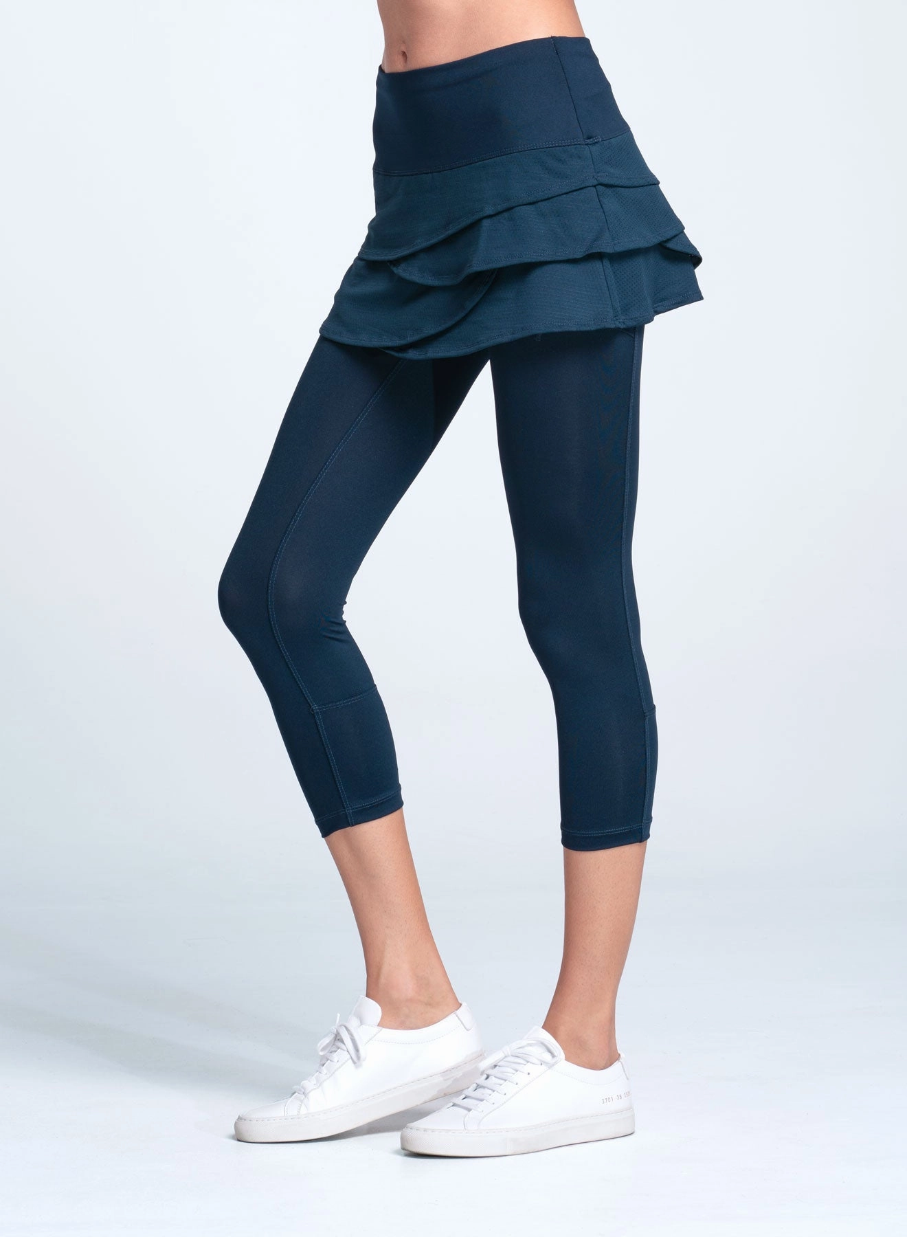 Scallop Capri Natural Waist Cozy And Stylish